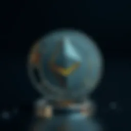 Ethereum cryptocurrency symbol representing value