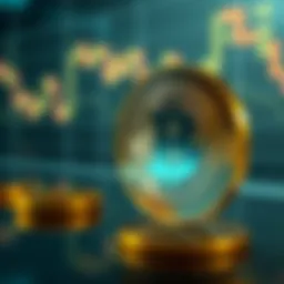 Conceptual representation of 1inch coin in the cryptocurrency market