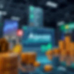 Illustration of cryptocurrency exchange platform