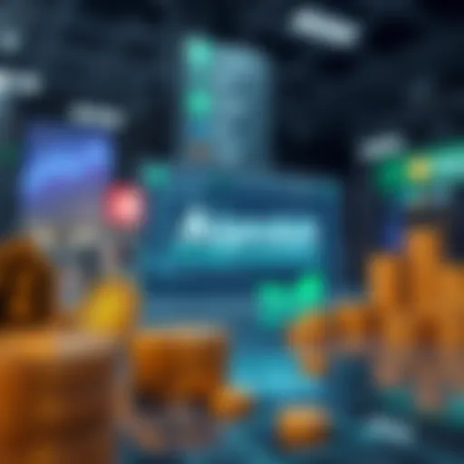 Illustration of cryptocurrency exchange platform