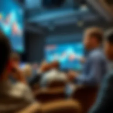 Showcasing Success in Digital Projects Alex Becker presenting his successful project in a conference setting