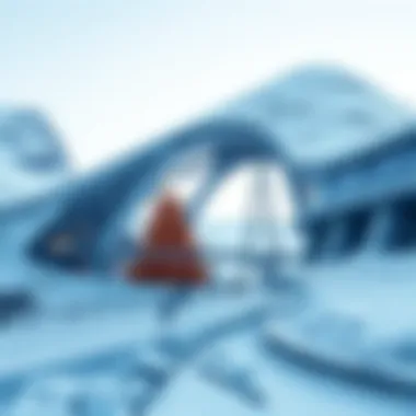 Architectural Blueprint of Avalanche Bridge Design Detailed architectural blueprint showcasing the design elements of an avalanche bridge