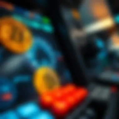 Understanding the User Interface of Bitcoin Machines Close-up view of a Bitcoin machine interface