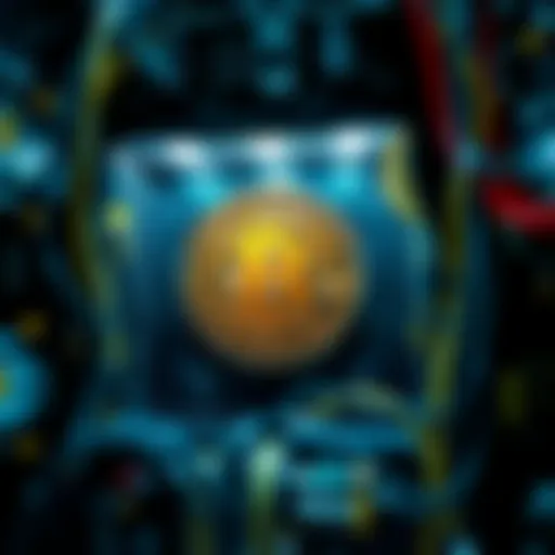 Conceptual illustration of Bitcoin mining