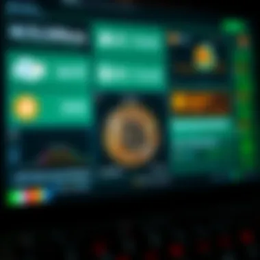 Variety of Software for Bitcoin Mining Diverse mining software options displayed on a digital screen