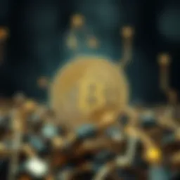 Conceptual representation of blockchain technology
