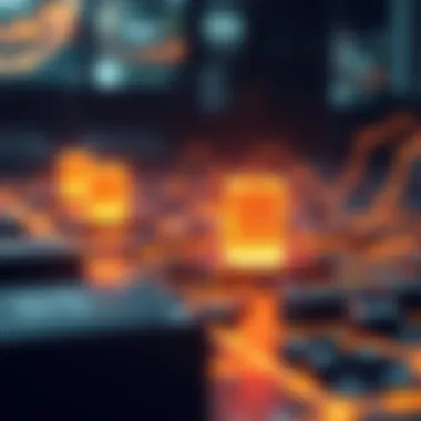 Visual representation of blockchain technology applications