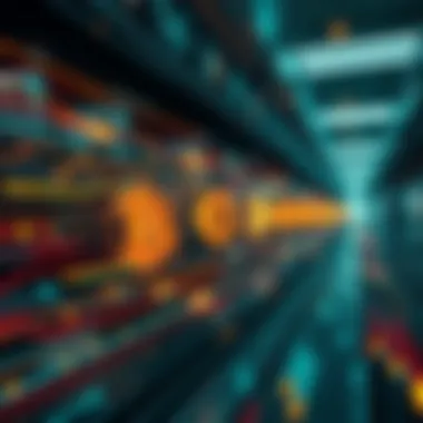 The Future of Digital Currency Transactions A futuristic representation of digital currency transactions illustrating speed and efficiency.