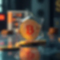 A conceptual illustration of coin swapping in the digital currency space
