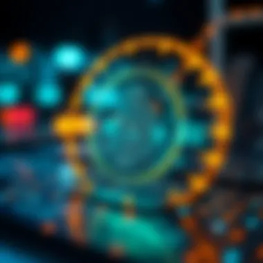 Visual representation of blockchain technology