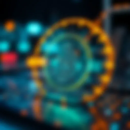 Visual representation of blockchain technology