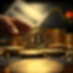 Conceptual illustration of cryptocurrency ethics