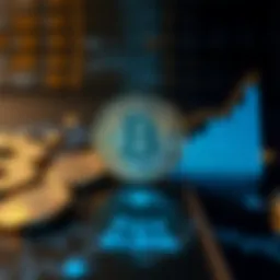 Conceptual illustration of cryptocurrency market capitalization