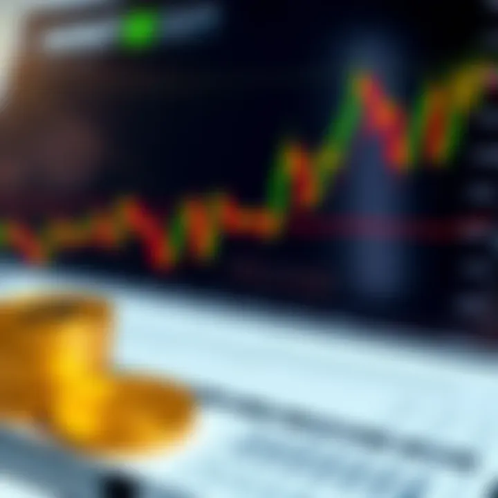 Chart analyzing cryptocurrency market trends