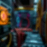 Detailed depiction of cryptocurrency mining equipment and technology