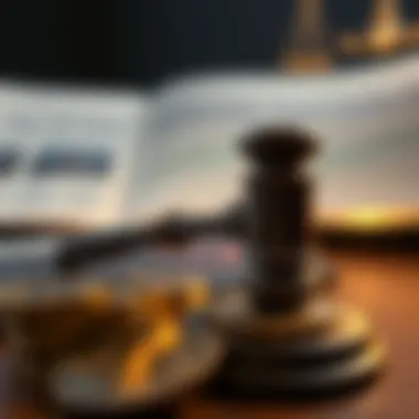 Representation of legal regulations affecting cryptocurrency