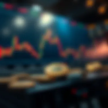 Conceptual illustration of cryptocurrency trading