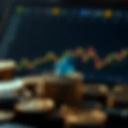 Illustration of cryptocurrency trading concepts