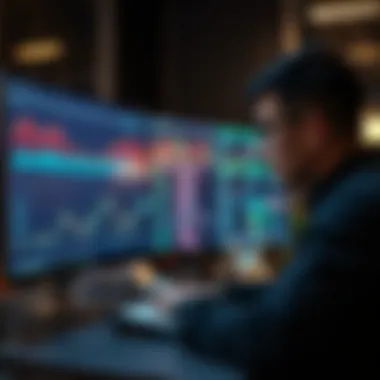 Analyzing Data for Informed Hardware Wallet Selection A person analyzing data on a computer, representing the decision-making process for choosing a hardware wallet.