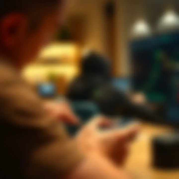 User Experience in Cryptocurrency Trading User engaging with a cryptocurrency trading app on a smartphone