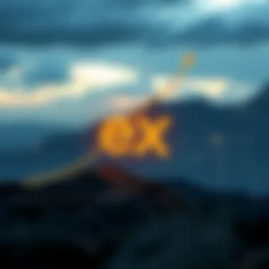 A visual representation of the growth of e^x over time