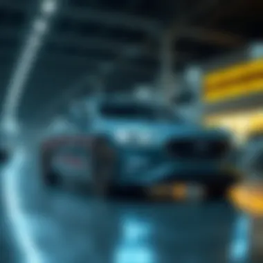 Futuristic illustration of digital assets influencing the automotive sector