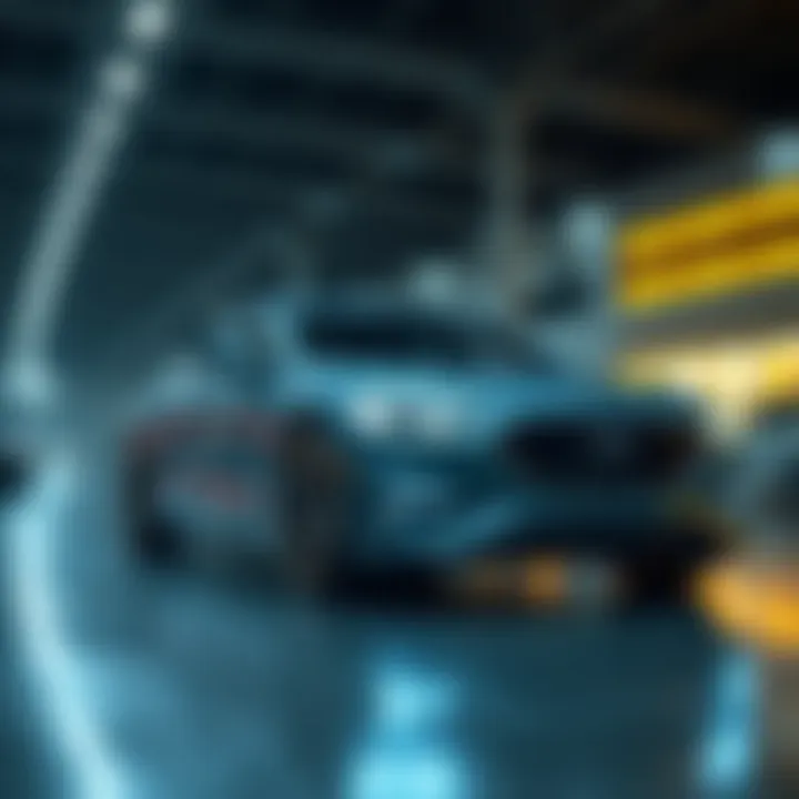Futuristic illustration of digital assets influencing the automotive sector