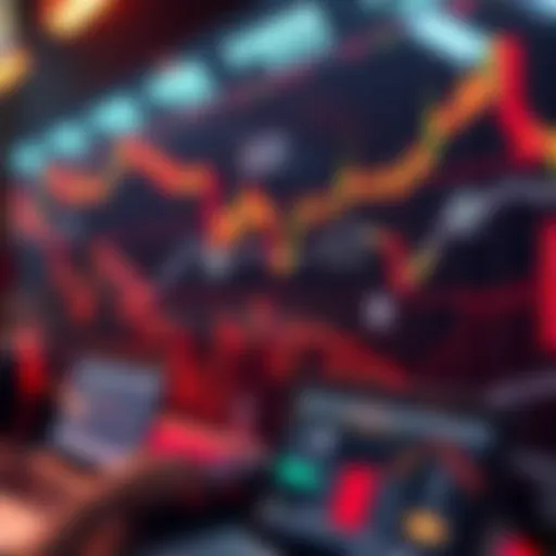 Conceptual illustration of grid trading strategy