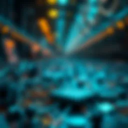 Conceptual representation of hard forks in blockchain technology