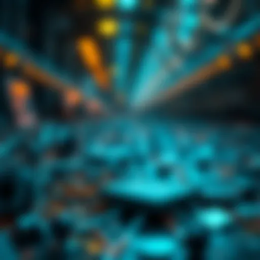 Conceptual representation of hard forks in blockchain technology