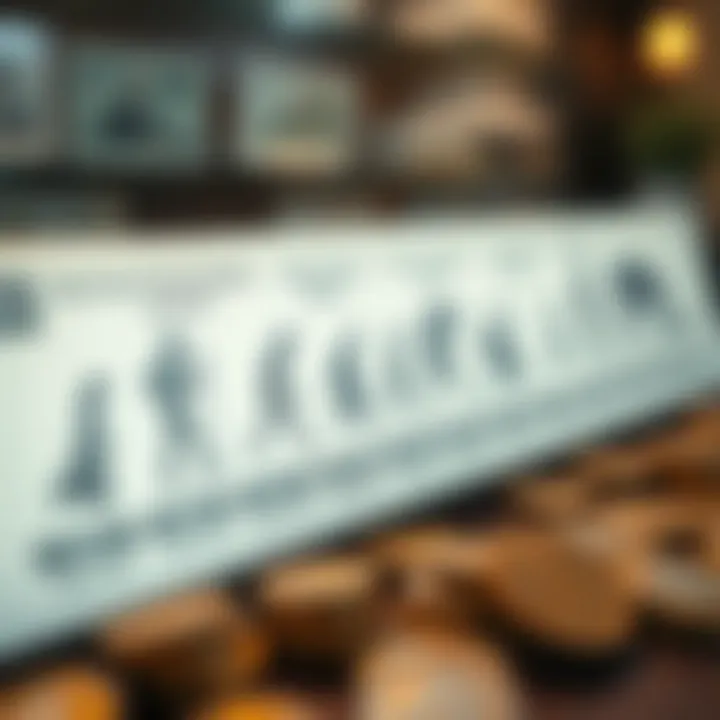 Historical timeline showcasing the evolution of money