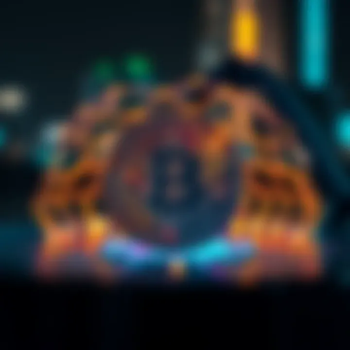 The Fusion of Holography and Cryptocurrency A futuristic representation of cryptocurrency and holography merging