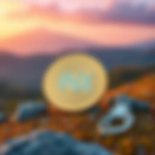 Conceptual representation of INX coin in the digital currency landscape