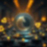 A visualization of the Luna Coin blockchain technology