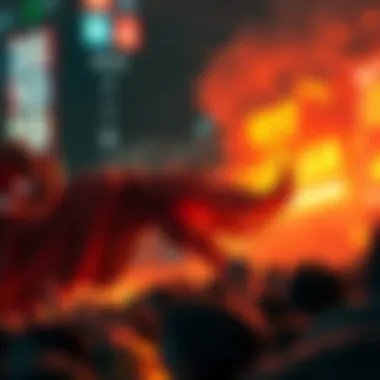 Market Volatility Driven by Fear and Greed Illustration of market volatility influenced by fear and greed