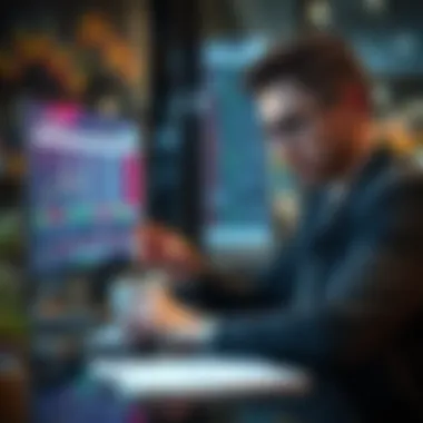 Analyzing Metaverse Stock Data An investor analyzing metaverse stock data