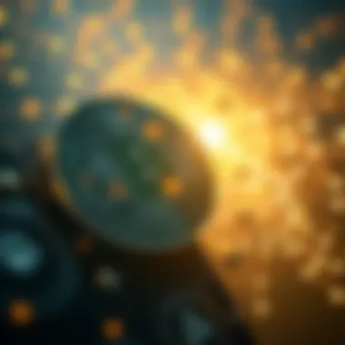 Blockchain Technology Behind NFTs Visual representation of blockchain technology in NFTs