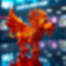 A conceptual representation of NFTs with digital art