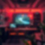 A creative workspace with digital art tools