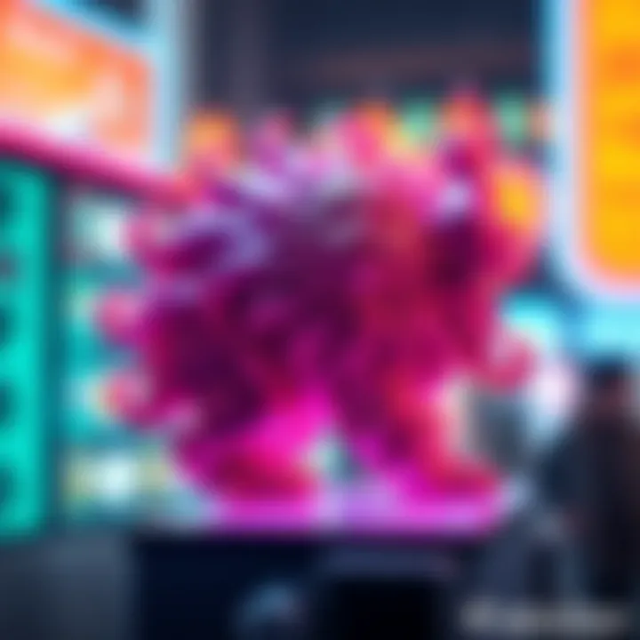 Exploring the Vibrancy of NFT Art A vibrant digital artwork representing NFTs