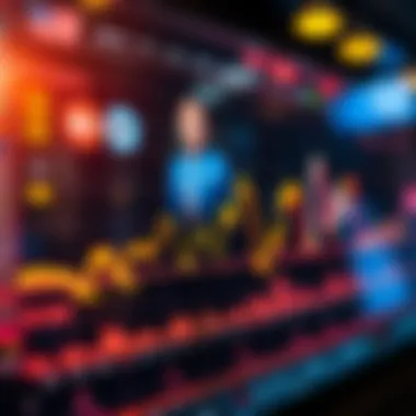 A dynamic graph illustrating market trends in the NFT space