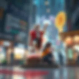 Conceptual artwork representing NFT marketplaces