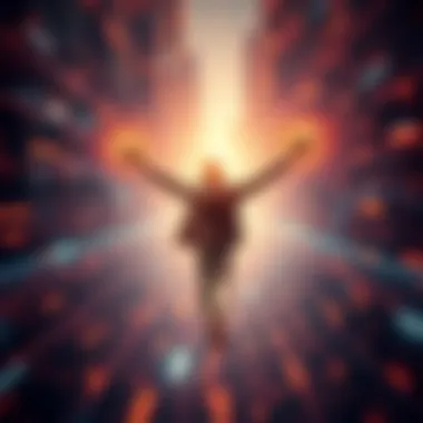 Abstract depiction of personal freedom in a digital age