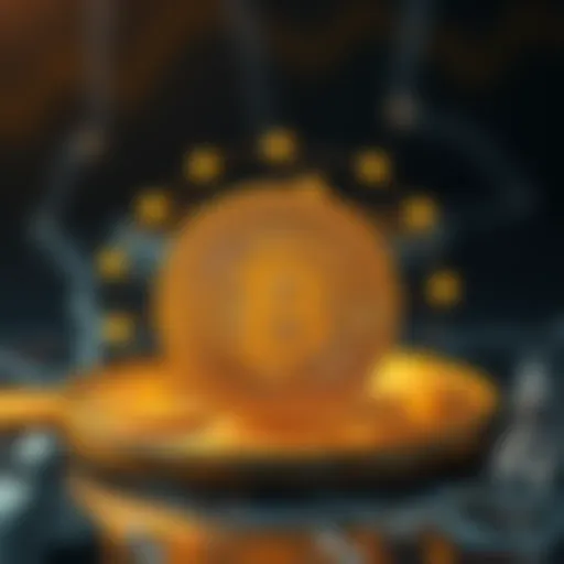 Illustration of cryptocurrency distribution