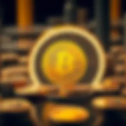 Conceptual representation of proximity coins enhancing blockchain efficiency