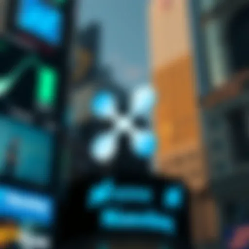 Ripple's Symbolic Presence on Nasdaq Ripple logo with Nasdaq background