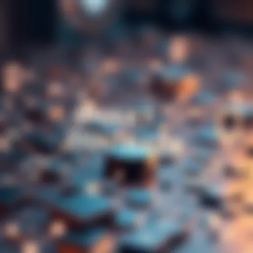 Conceptual illustration of smart contracts in blockchain technology