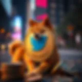 Visual representation of Dogecoin's rise influenced by Twitter