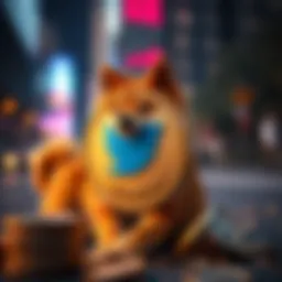 Visual representation of Dogecoin's rise influenced by Twitter