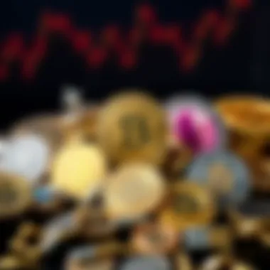 Diversity in Cryptocurrency Assets Visual representation of various cryptocurrencies